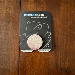 Brand New PopSockets Pink and White Glitter Phone Grip & Stand